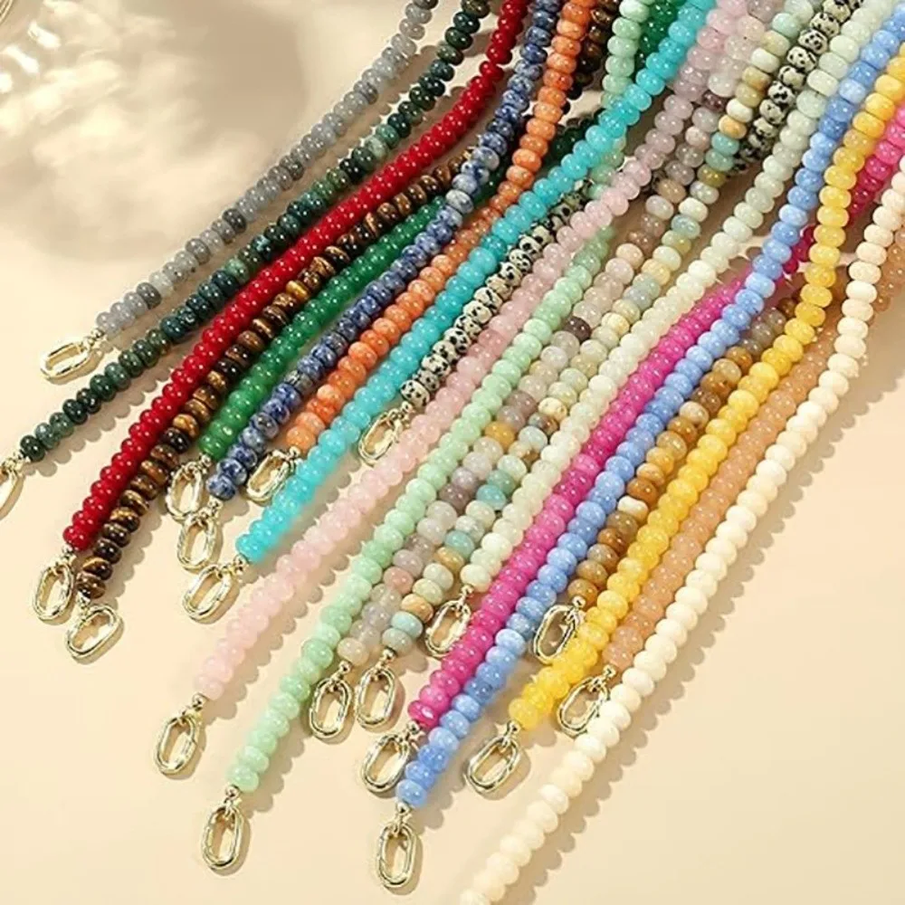Beaded Beaded Gemstone Necklace Layered Colored Clavicle Chain Necklace Elegant Handcrafted Natural Stone Bead Necklace