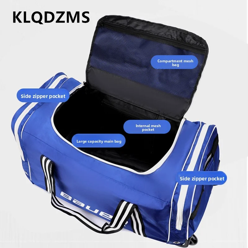 

KLQDZMS High-quality Luggage Oxford Cloth Large-capacity Cart Case Cart Type Travel Bag Men's Organizer Bag Rolling Suitcase