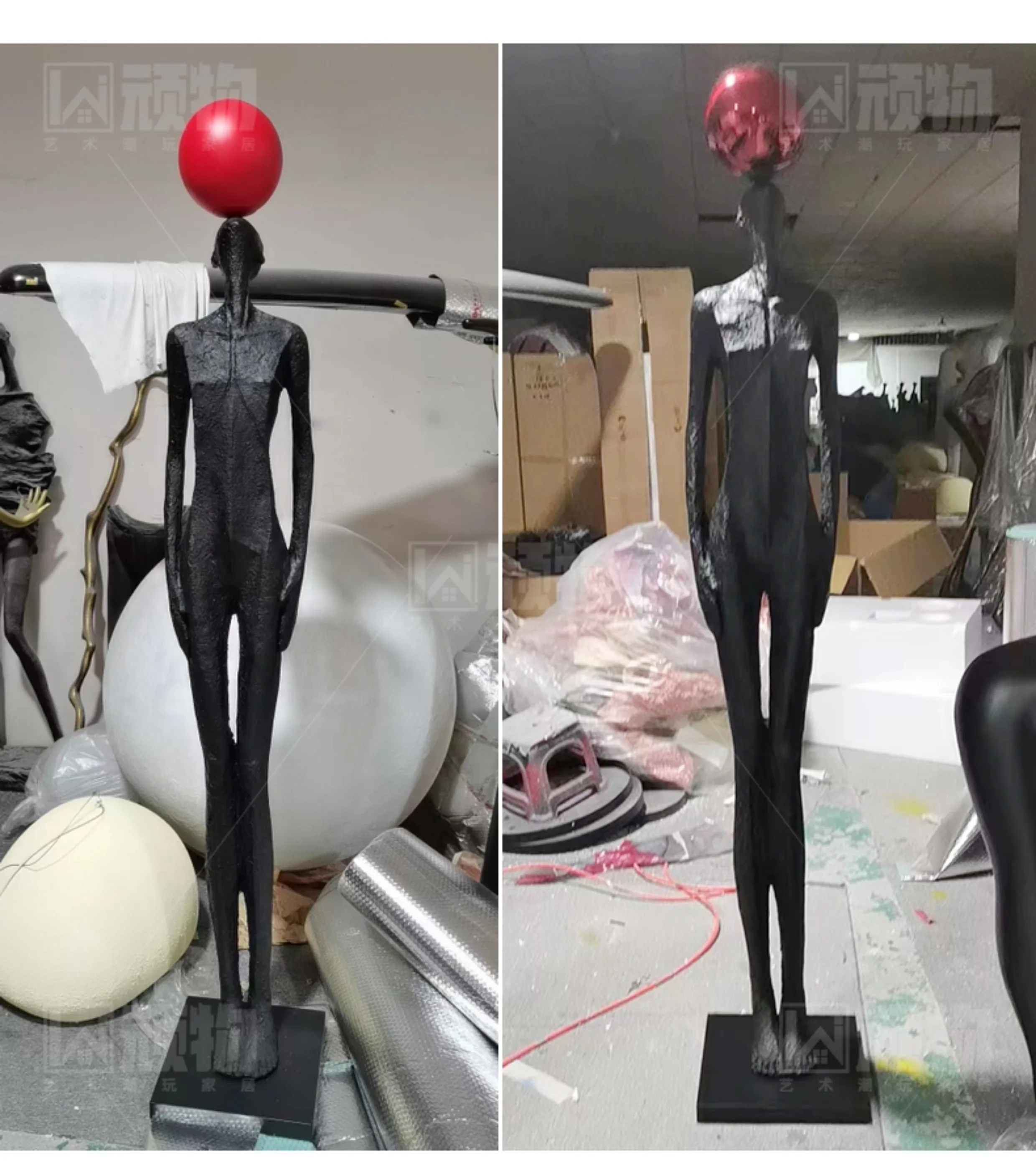 

Декоративное абстрактное искусство в европейском стиле для гостиной, ТВ-кабинета, большой пол до потолка, человеческая скульптура, украшения в