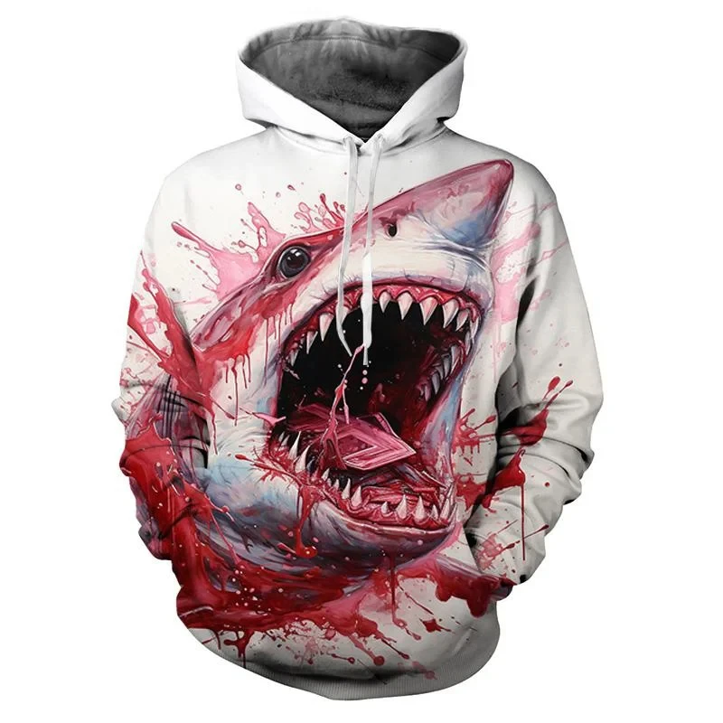 

Sea Animal Shark 3D Printed Men Hoodies Oversized Sweatshirt Long Sleeve Pullovers Fashion Sweatshirts Kids Harajuku Hoodie