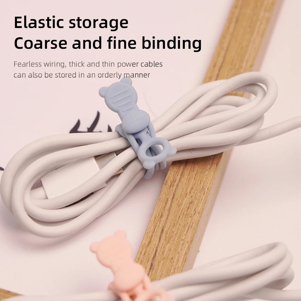 Cute Cable Winder Multifunction Cable Organizer Cable Protector Bookmark Headset Data Line Storage Cord Protector