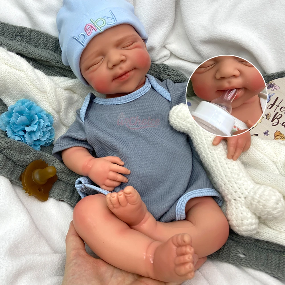 

Мягкая силиконовая кукла-реборн ручной работы для девочек/мальчиков, 50 см, полностью мягкая, реалистичная, водонепроницаемая, как живой новорожденный, игрушка для детей в подарок