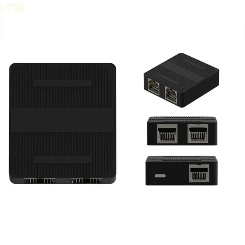 

U75B быстрое скорость RJ45 Кабельная муплер Ethernet Splitters 1-2 Женщины -адаптеры Интернет