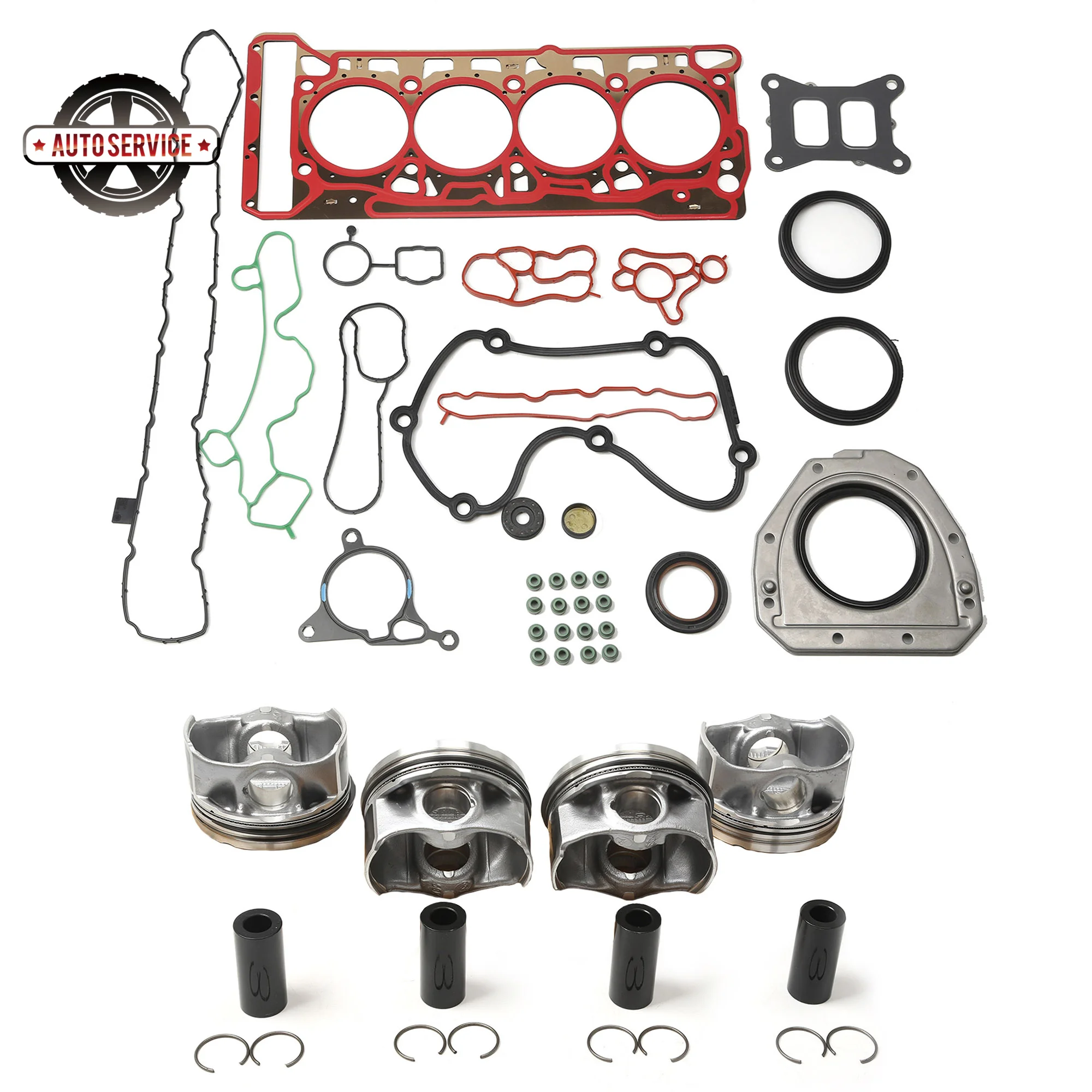 

06K 103 383 K EA888 Engine Gasket Piston Bearing Shell Timing Chain Kit For Audi A1 A4 A5 Q3 Q7 VW Jetta Passat 06H107065DD