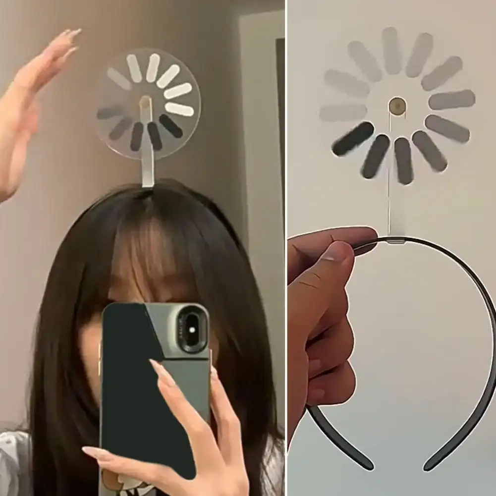 

Обруч для волос унисекс, легкий, удобный в ношении, вращающаяся повязка на голову с дизайном символа загрузки, фиксация волос, ежедневное украшение, заколка для волос