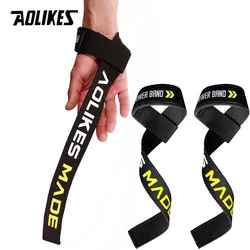 AOLIKES 1 Pair Weightlifting Wristband Sport Professional Training Hand Bands Wrist Support Straps Wraps Guards For Gym Fitness