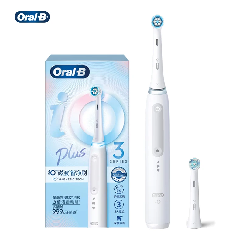 

Oral B IO3 Electric Toothbrush IO Series 3 Smart Rechargeable Adult Tooth Brush With 1 Ultimate Clean Replacement Brush Head