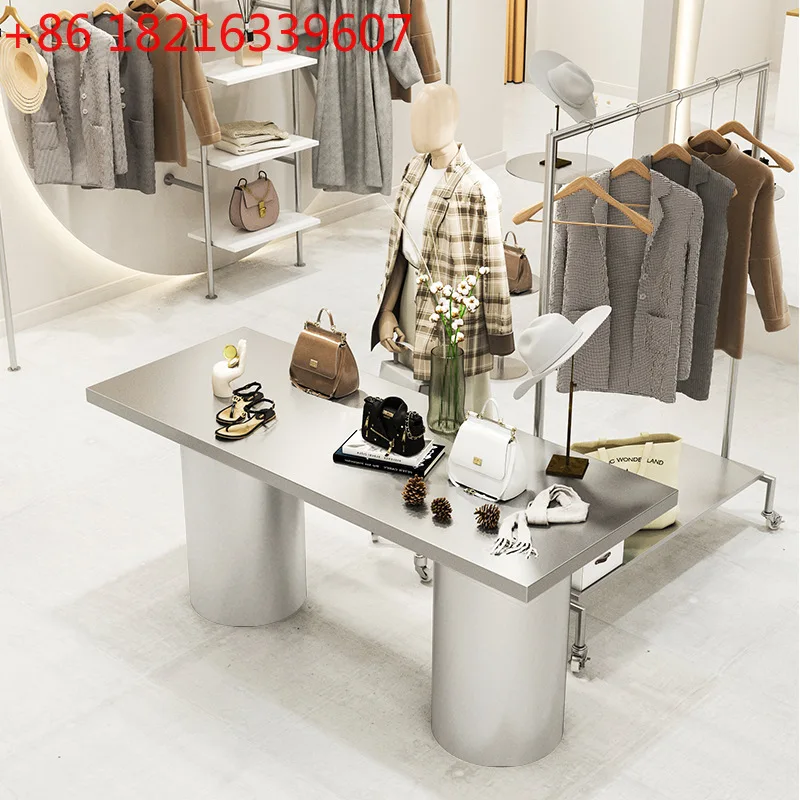 YAO clothing store decoration industrial wind Zhongdao Taiwan jewelry display display stand stainless steel