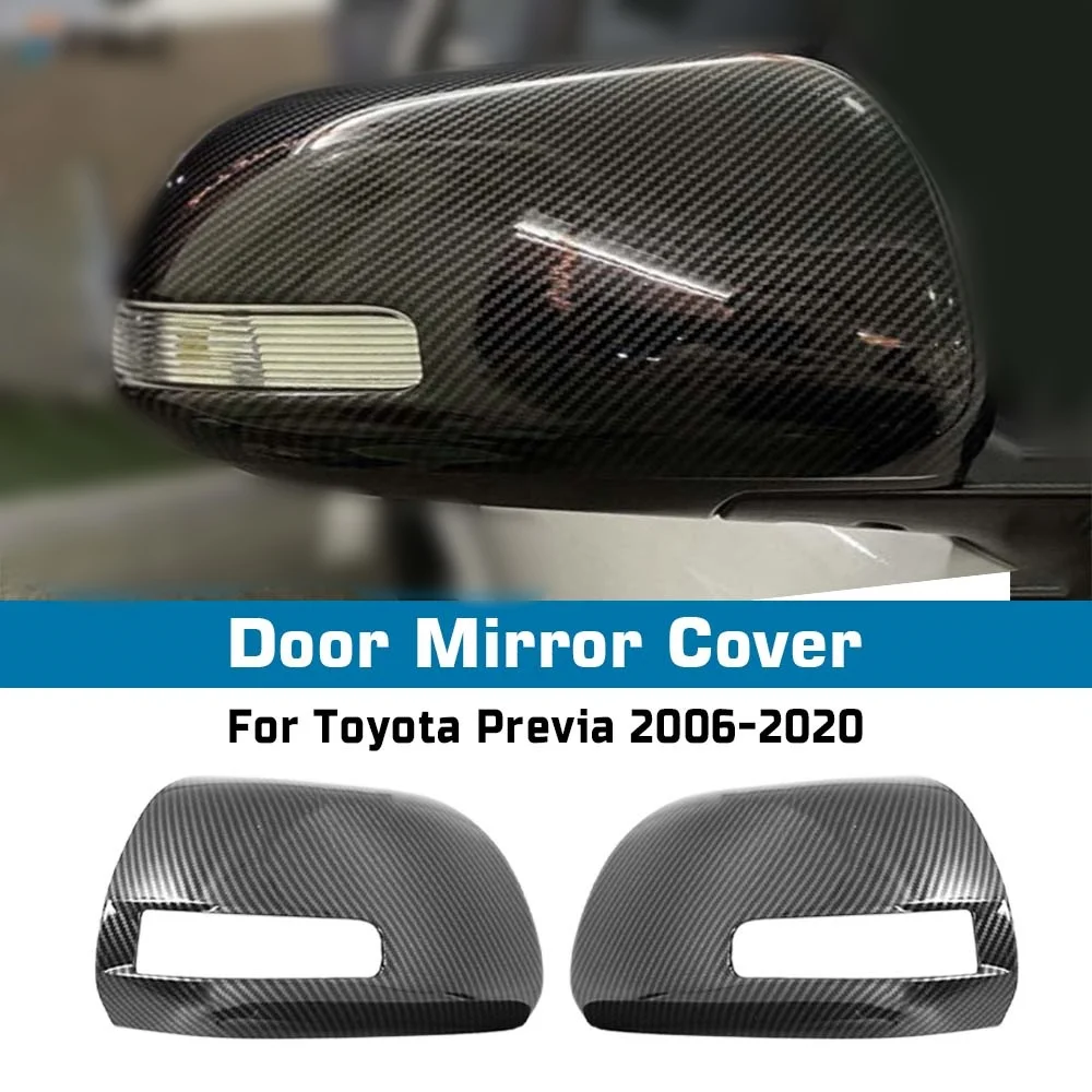 

⭐Genuine⭐ Car Decoration Door Mirror Cover For Toyota Previa 2006-2020 Carbon Fiber Car Rearview Accessories Protective Cover