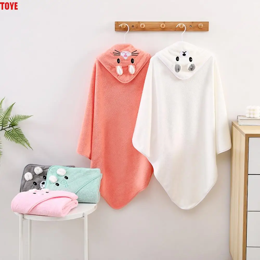 

Newborn Kids Bathrobe 80x80cm Baby Bath Towels Coral Velvet Cartoon Newborn Towel Animal Rabbit Toddler Bathrobe Boys