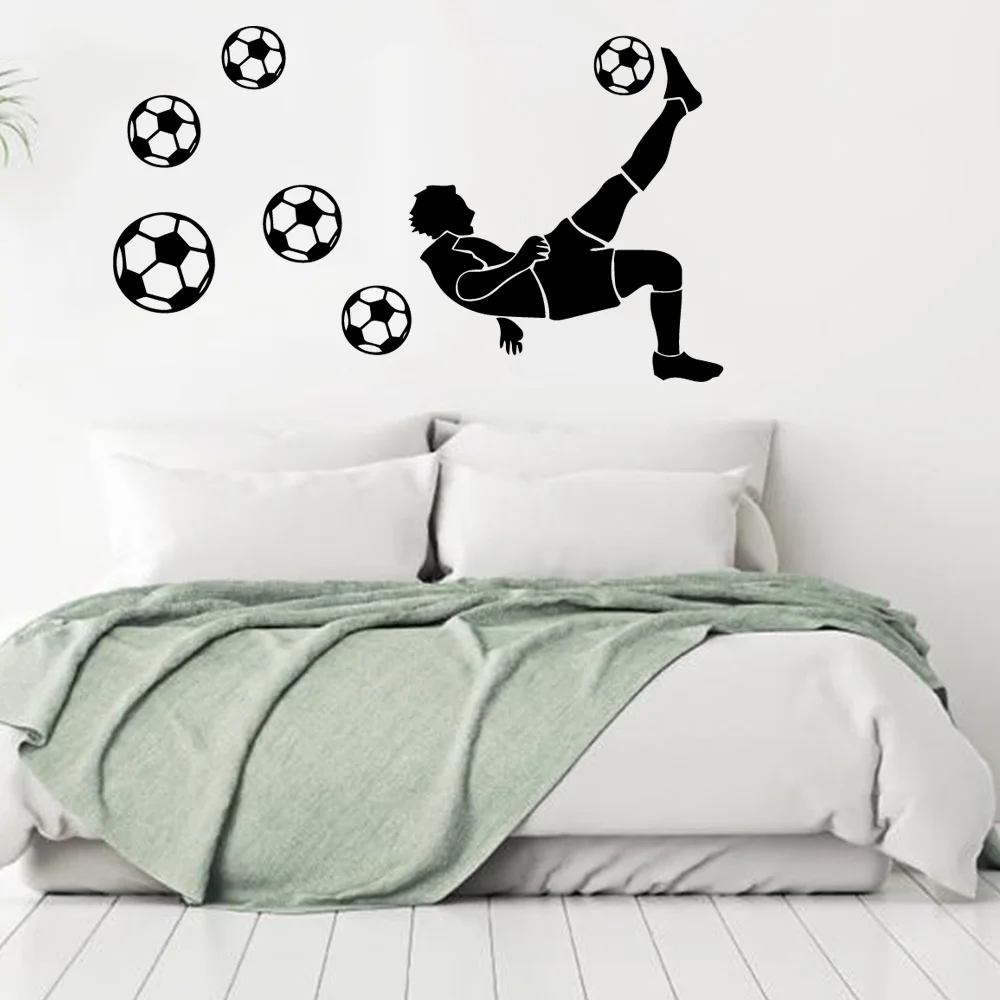 football Waterproof Wall Stickers Home Decor For Kids Rooms Decoration Wall Art Decal