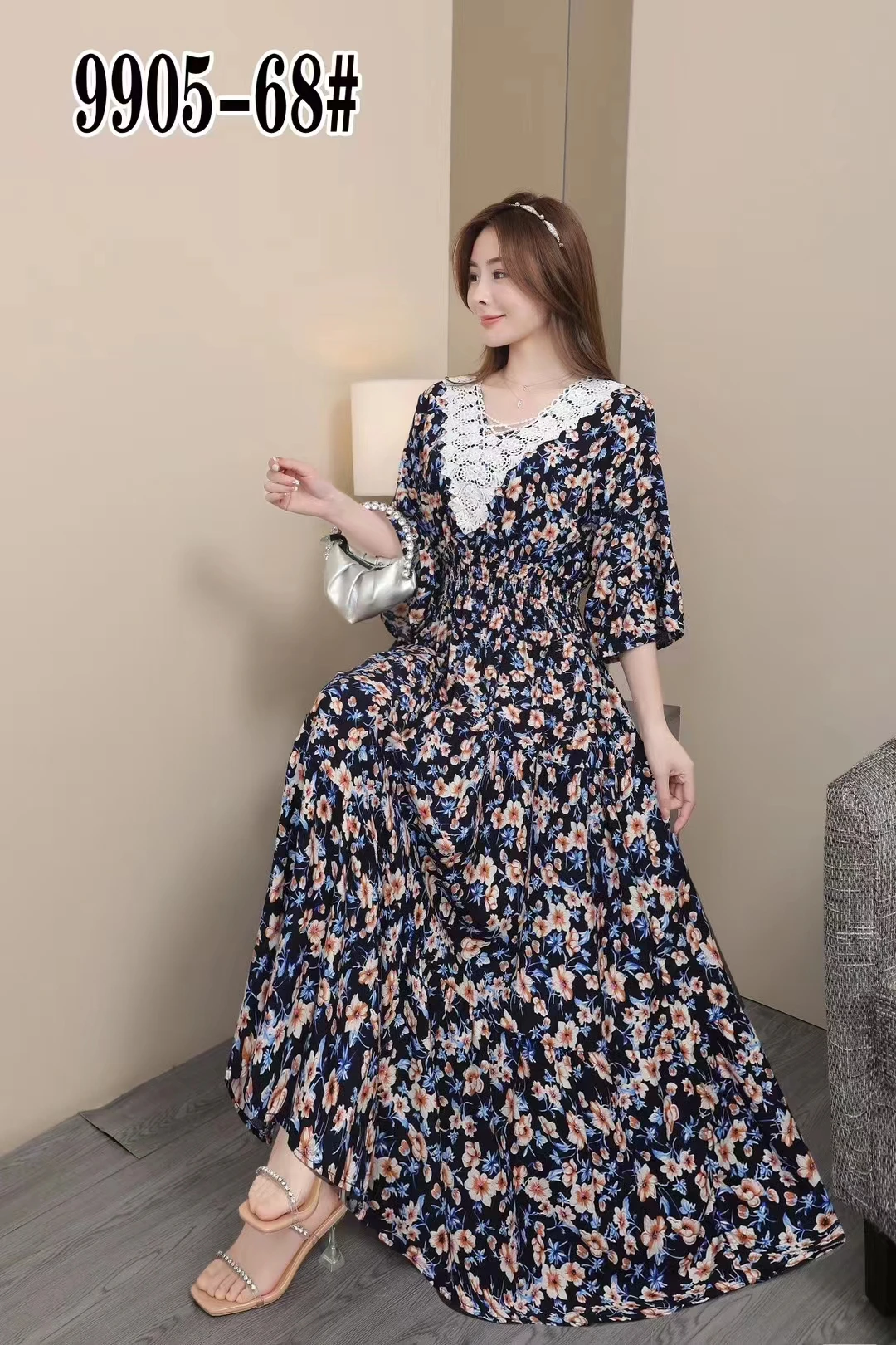 Maxi Long Lace Dress Women Summer Indian Clothes Vestidos Para Mujer Robe Bohemian Cotton Floral Beach Korean Style Casual