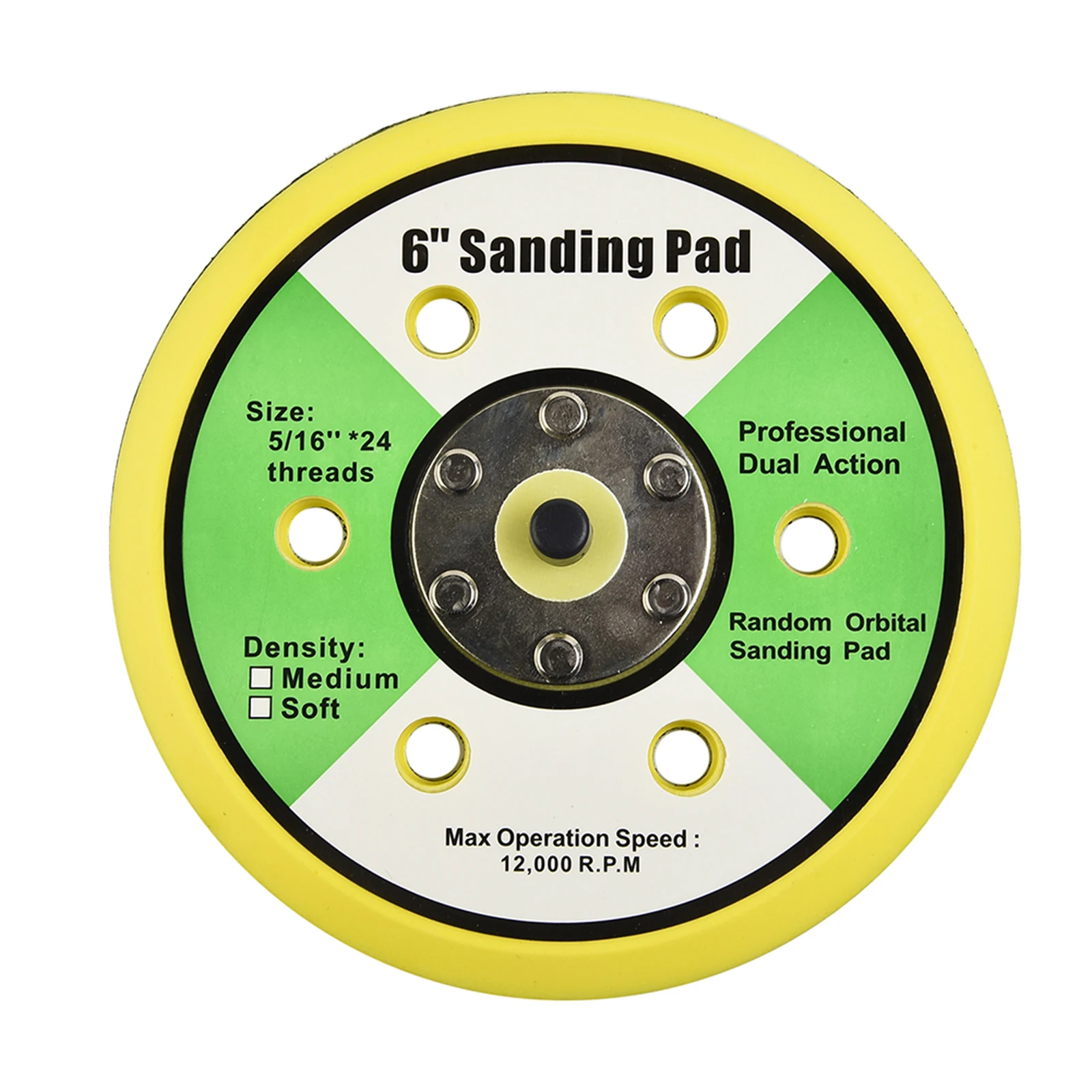 

New Practical Car SANDING PAD Car Parts 6\\\" Woodworking Grinder Metal Finishing Sanding Pad 5/16-24 Male Thread