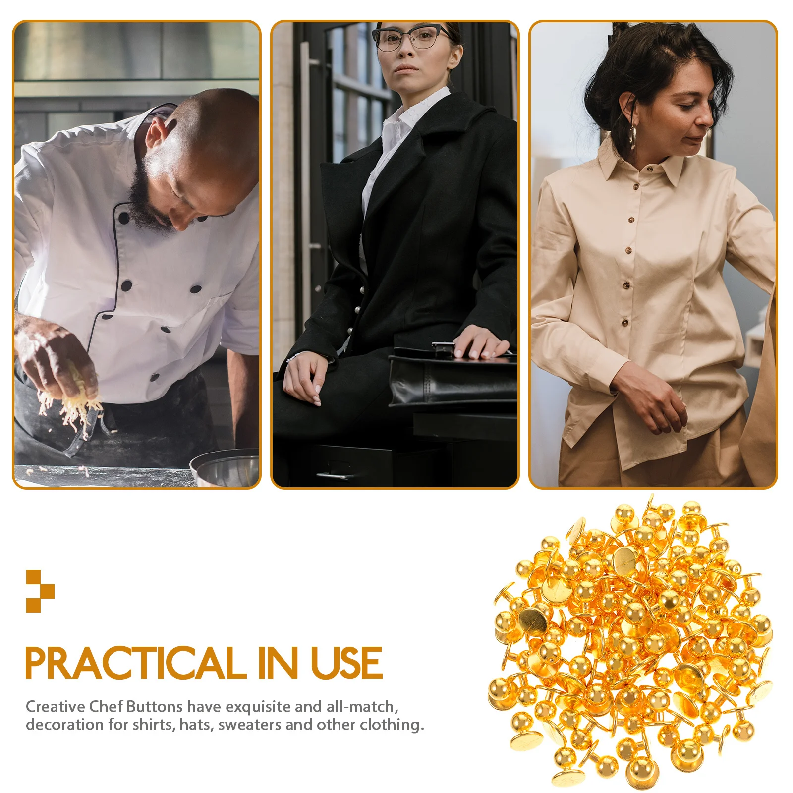 

50 шт., пуговицы для пальто шеф-повара, пластиковые шпильки для униформы, сменные круглые швейные пуговицы для курток шеф-повара, костюмы, униформа для ресторана, отеля