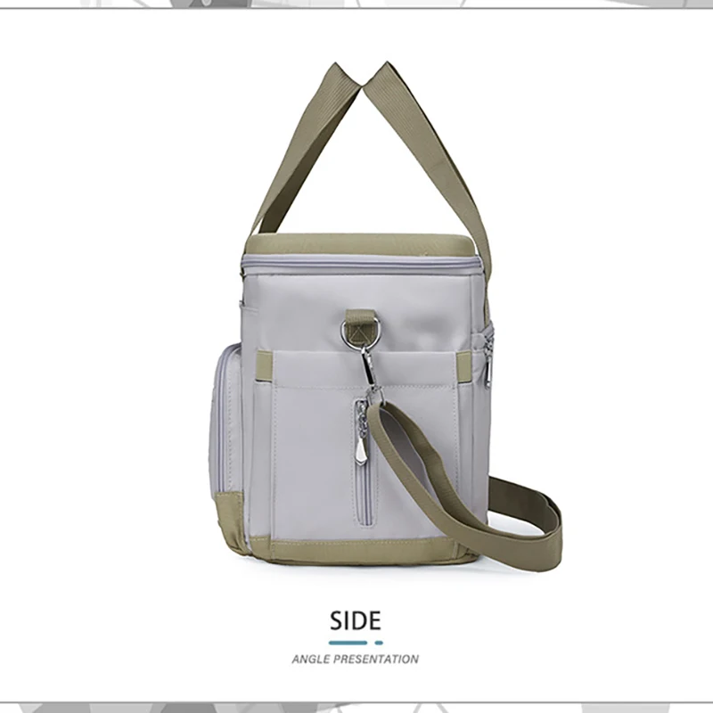 Large Thermal Lunch Bag for Women Men Leakproof Food Carrier Work Shoulder Lunch Bag Keeps Cold Heat Insulated Tote with Zipper