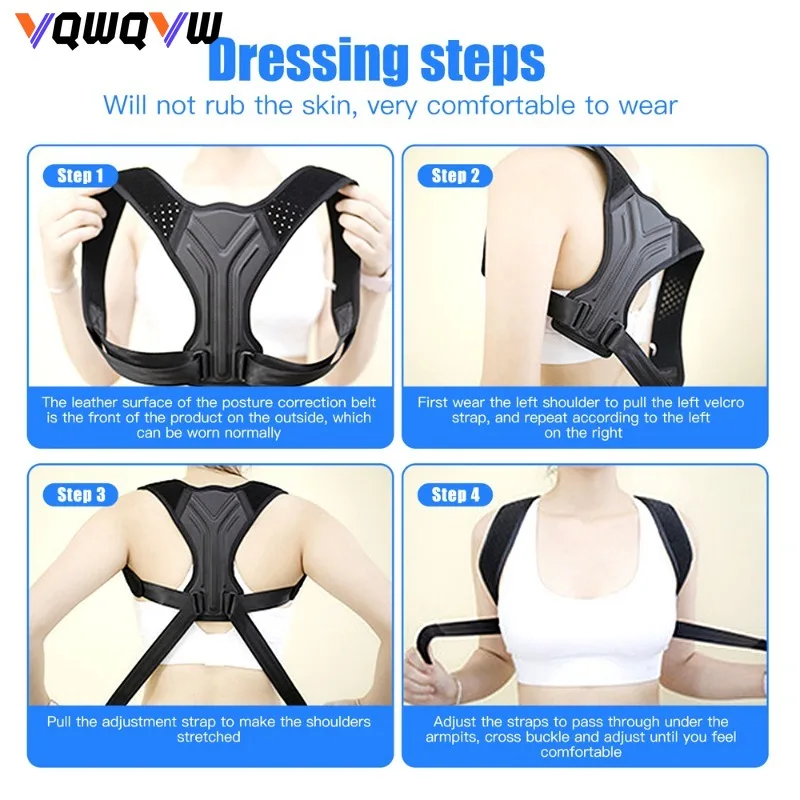 1Pcs Back Support Belt for Humpback Correction,Adjustable Posture Corrector for Women and Men, Spine Pain Relief Brace