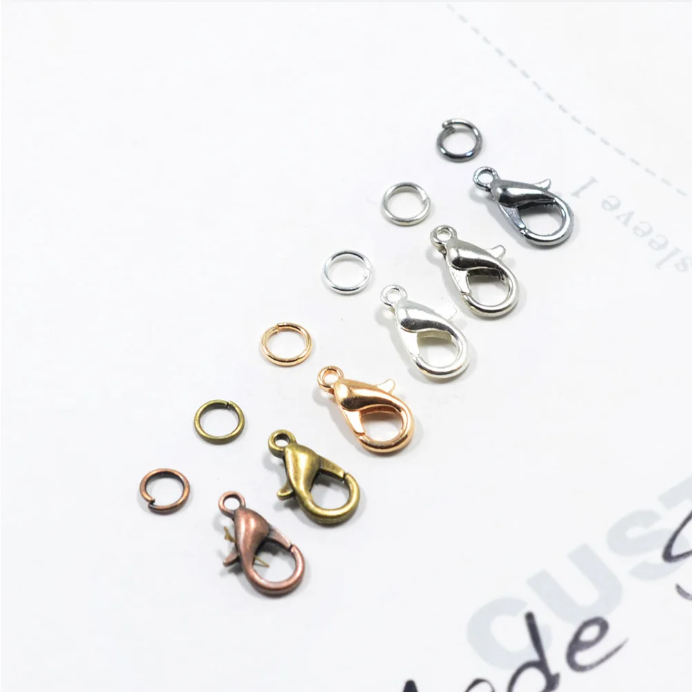 792 قطعة مشبك قفل مخلب مشبك ستة ألوان مجوهرات مطلية موصلات DIY بها بنفسك إصلاح سوار قلادة مشبك قفل