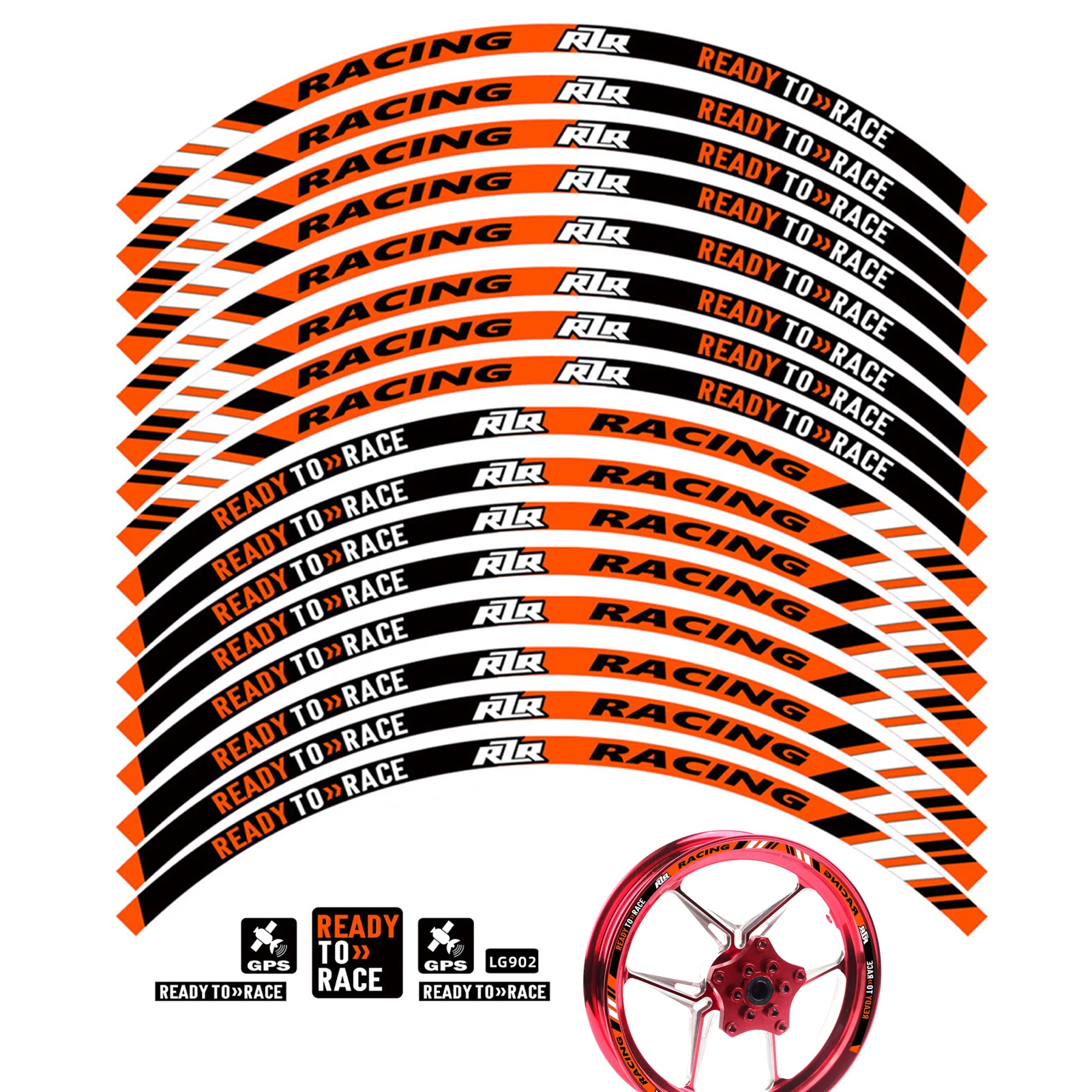 Motorfiets Wiel Reflecterende Stickers Velg Strips Decals 17 "Hub Accessoires Voor Motorfiets Klaar Om Ras 250 690 790 890 RC390