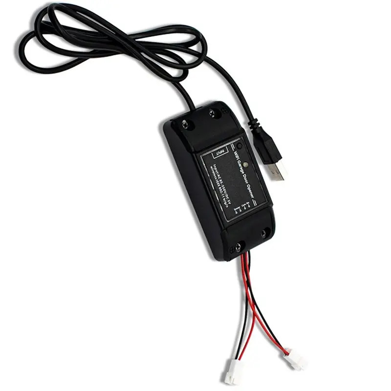 A37T-Universal AC85-250V Tuya Wifi Smart 433Mhz Feste Rolling Code Garage Tor Türöffner RF-Empfänger mit Tür Sensor USB5V