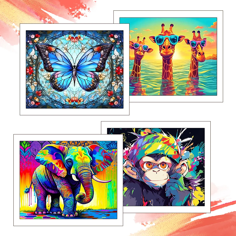 

RUOPOTY Painting By Number Adults New Markers By Numbers Animals On Canvas Art Supplies Diy Set 40X50cm Handwork Decoration Home