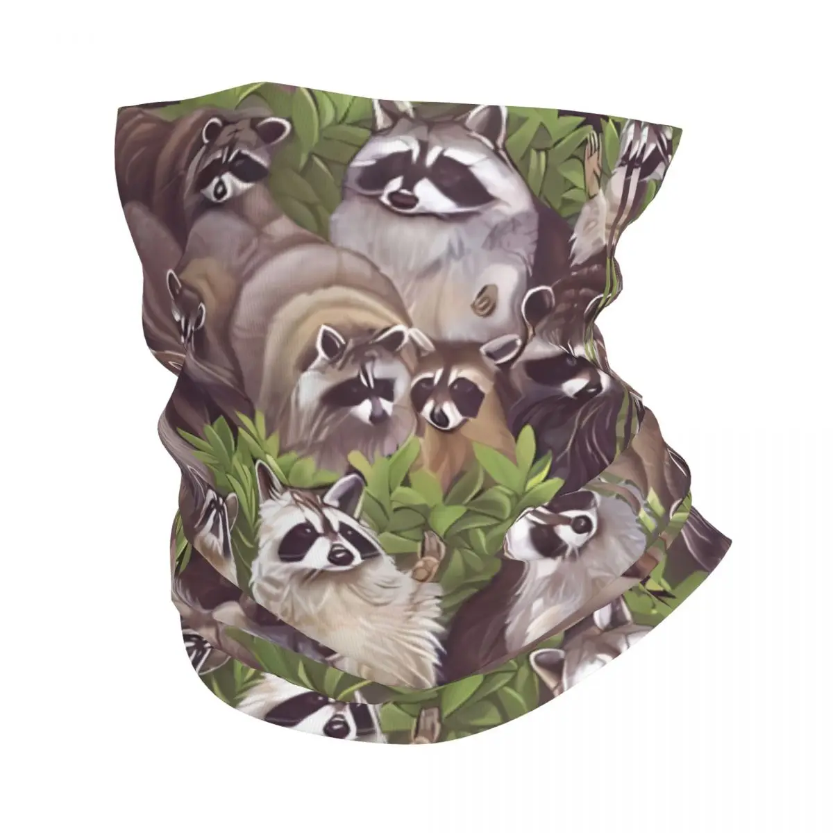 

Винтажный женский шарф, бандана, енот, симпатичный воротник с животными, Обложка для лица, повязка на голову
