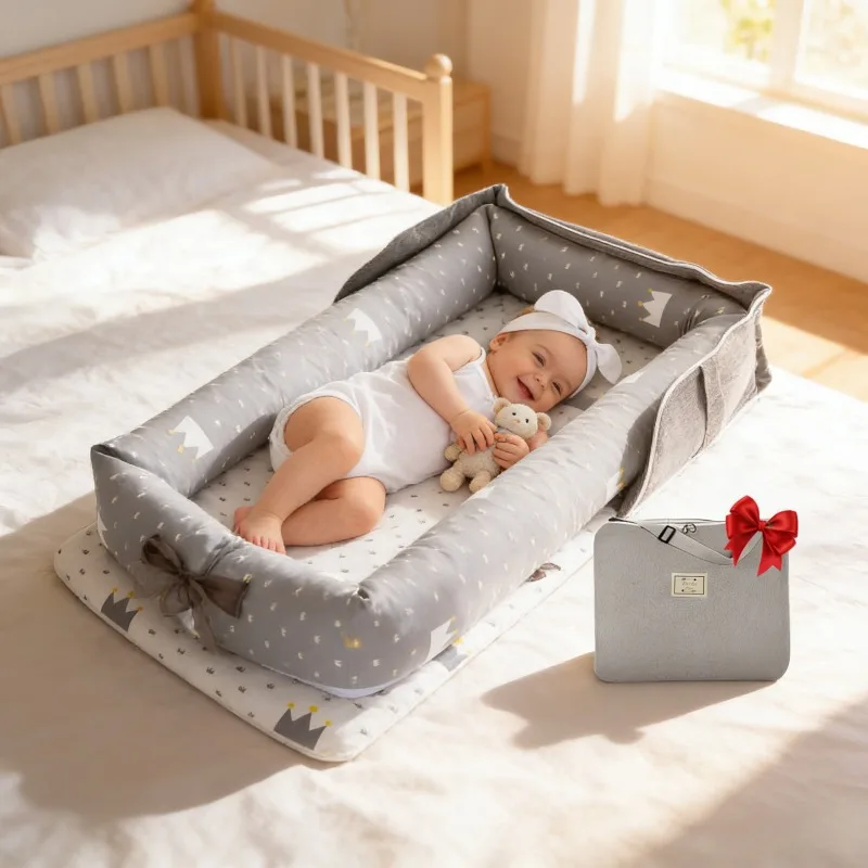 

Foldable Baby Nest Shoulder Bag Bedside Sleeper Travel Crib for Newborns and Infants