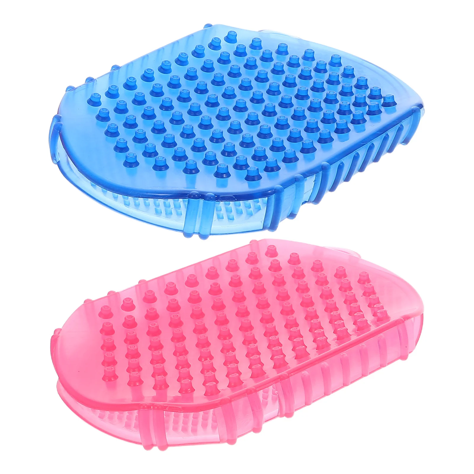 

2Pcs Double-Sided Massage Gloves Uniform Dot Texture Comfortable Clean Compact Shower Brush for Relaxing Bath