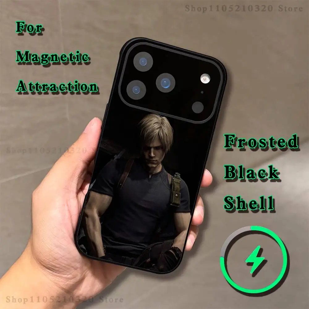 L-Leon Scott Kennedy Phone Case For iPhone 17,16,15,14,13,12,11,Pro,Max,Plus,E,Air,Mini Magnetic Magsafe Frosted Clear