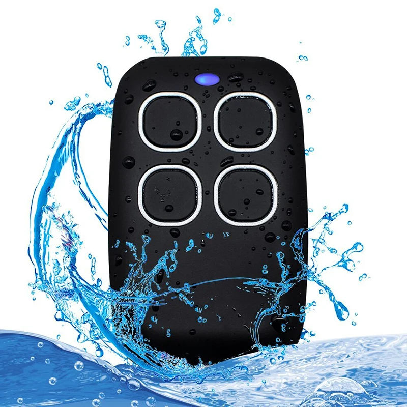 Universal Remote Control For Gate Multi-Frequency 433MHz Waterproof Rolling Code Duplicator Garage Key Fob Transmitter 4 Buttons