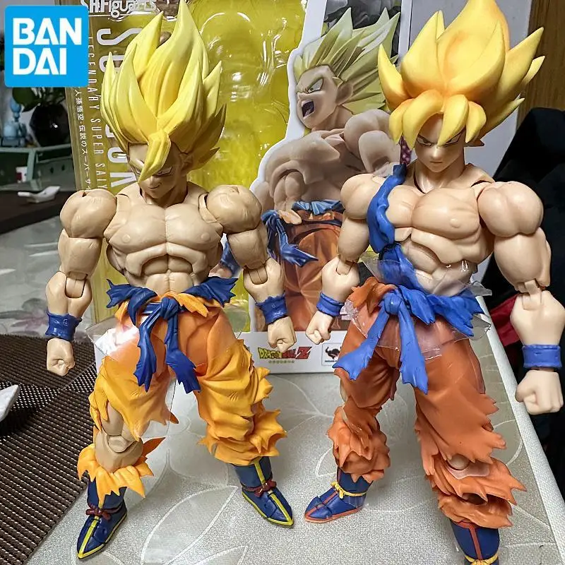 

100% Оригинальные Bandai S.H. Фигурarts SHF Super Saiyan Son Goku-легендарные модели Super Saiyan-«Dragon Ball Z» в наличии аниме