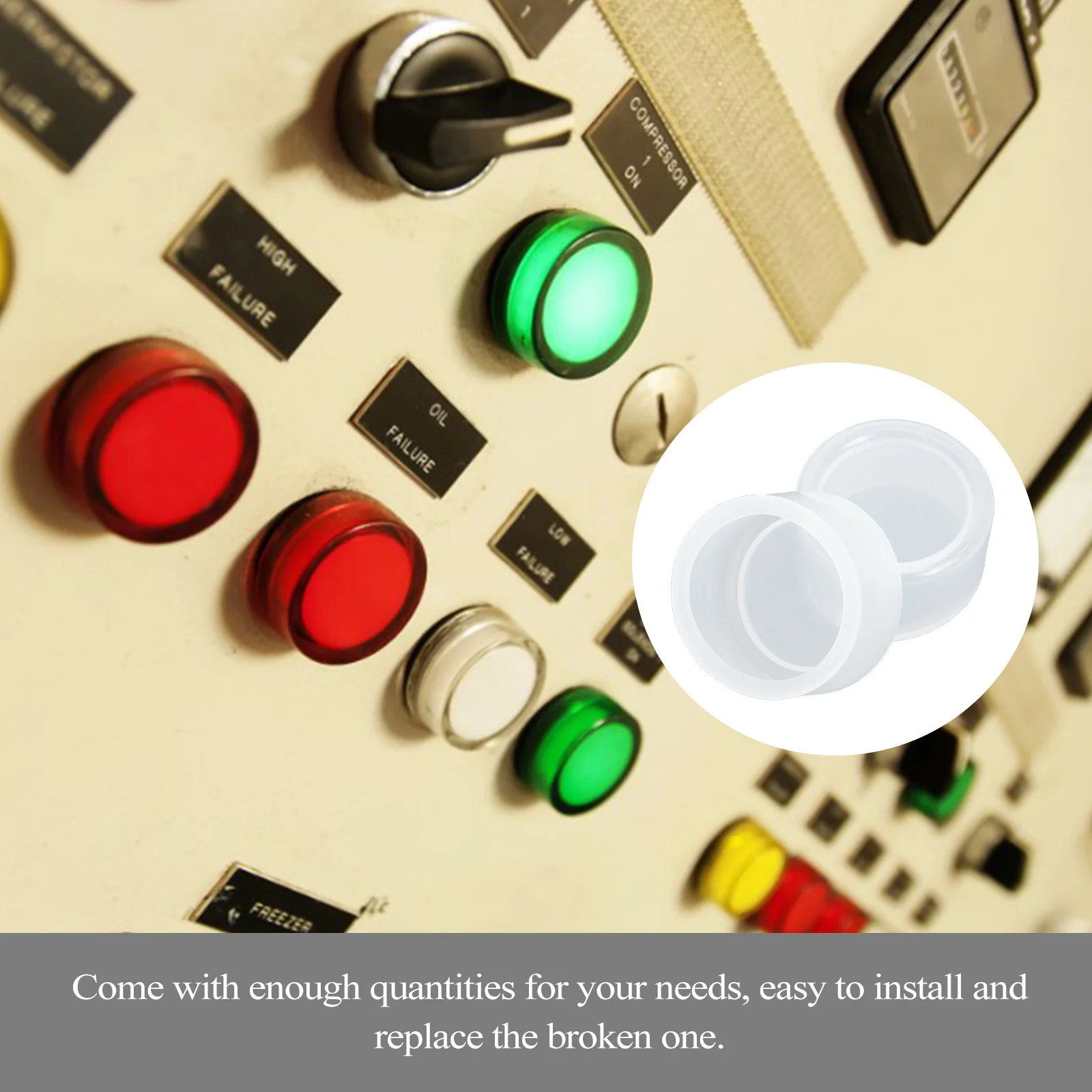 

20pcs Waterproof Switch Cover Durable Plastic Button Protector Dustproof Push Cap For Emergency Stop Alarm Push Cover