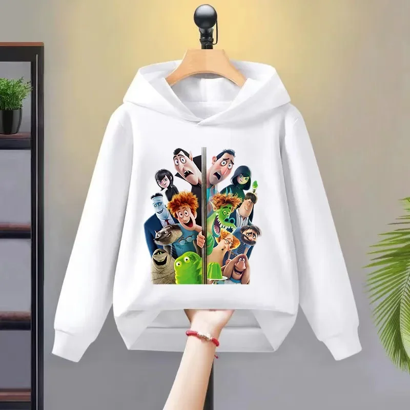 New trend cartoon Hotel Transylvania Kids hoodie Boys Girls Anime cartoon print Fun hoodie top loose sports casual