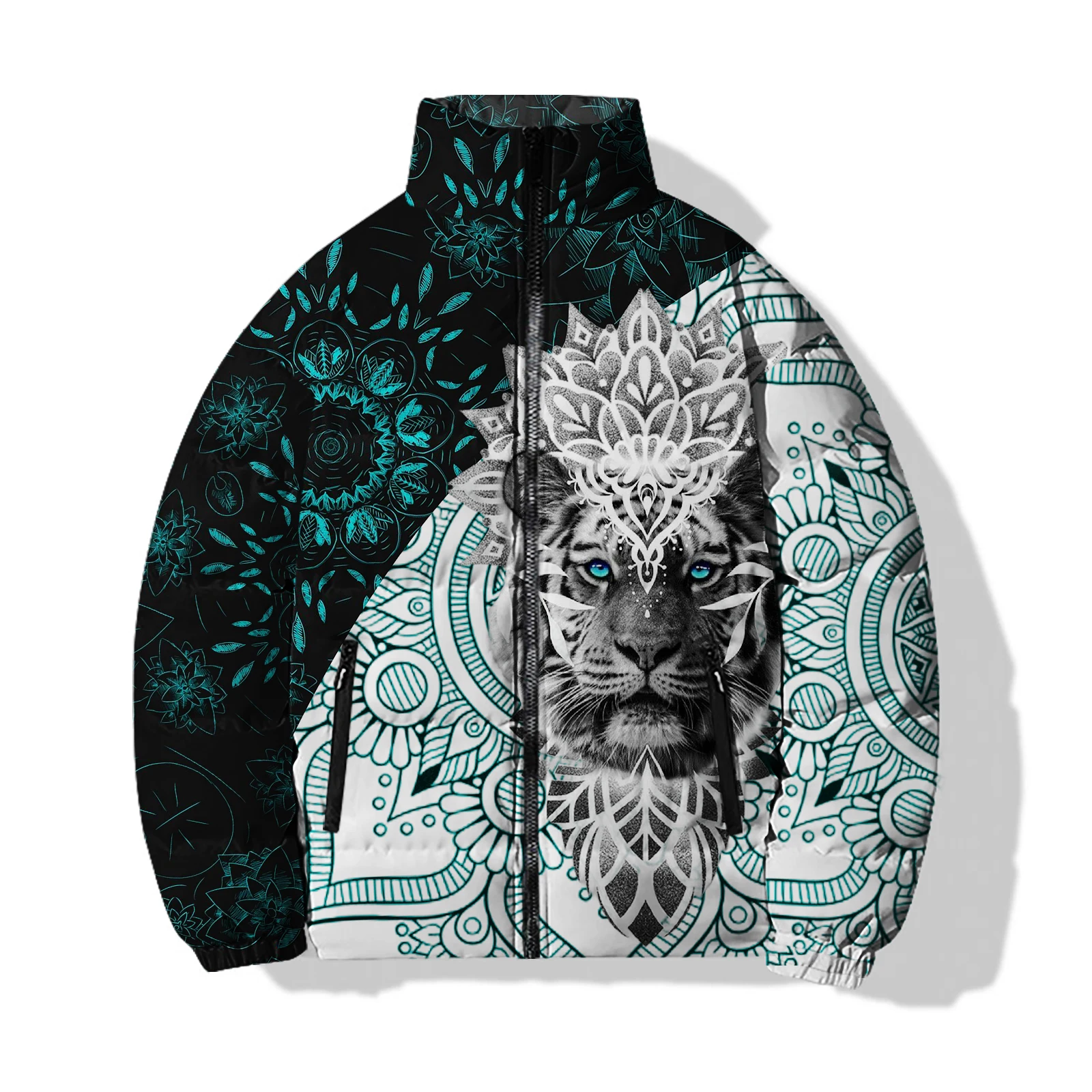 

Куртка мужская из хлопка с принтом тигра, Модная и удобная повседневная универсальная парка на заказ