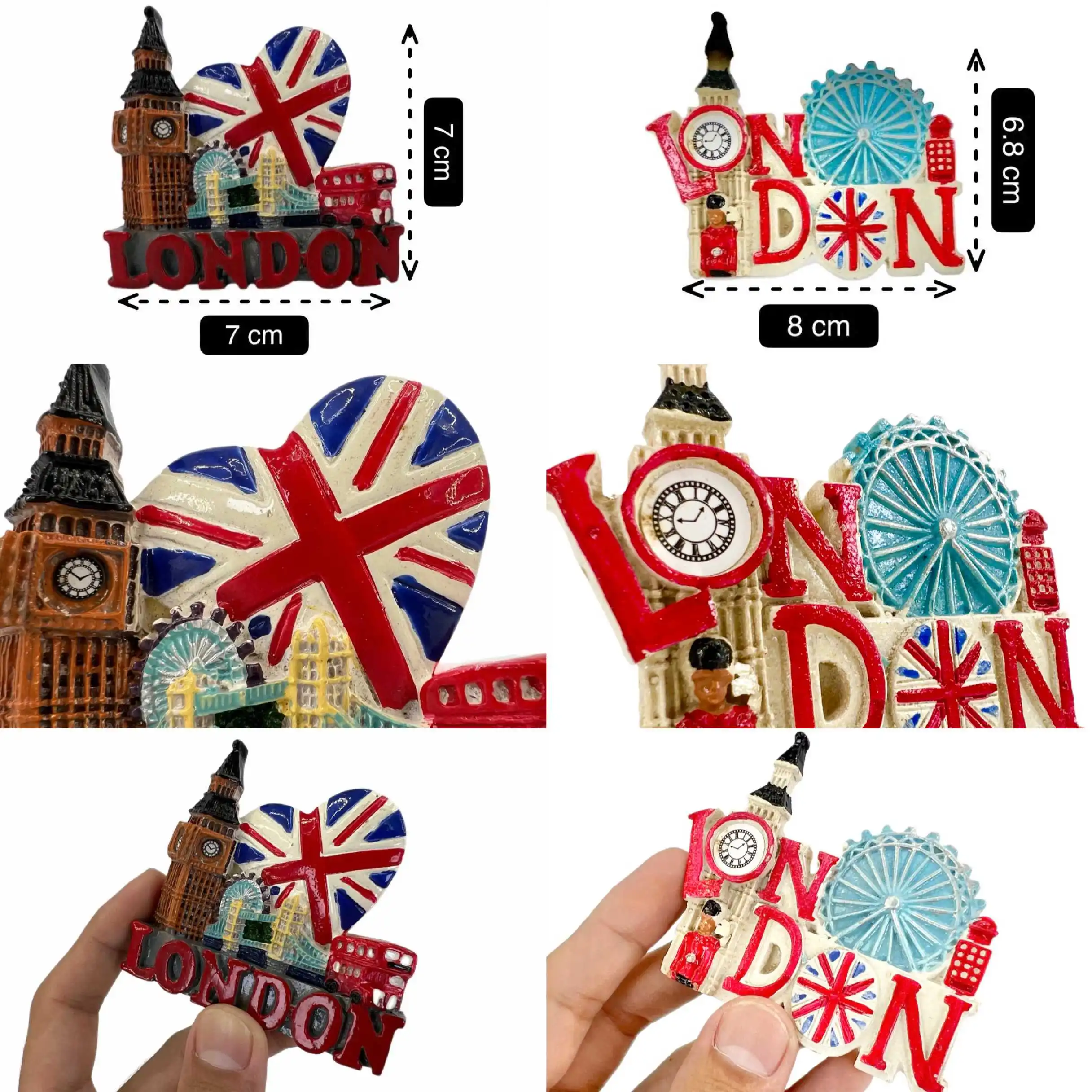 UK Fridge Magnets Flag London Travel Souvenirs 3D Resin Magnetic Room Decor Collection Gifts