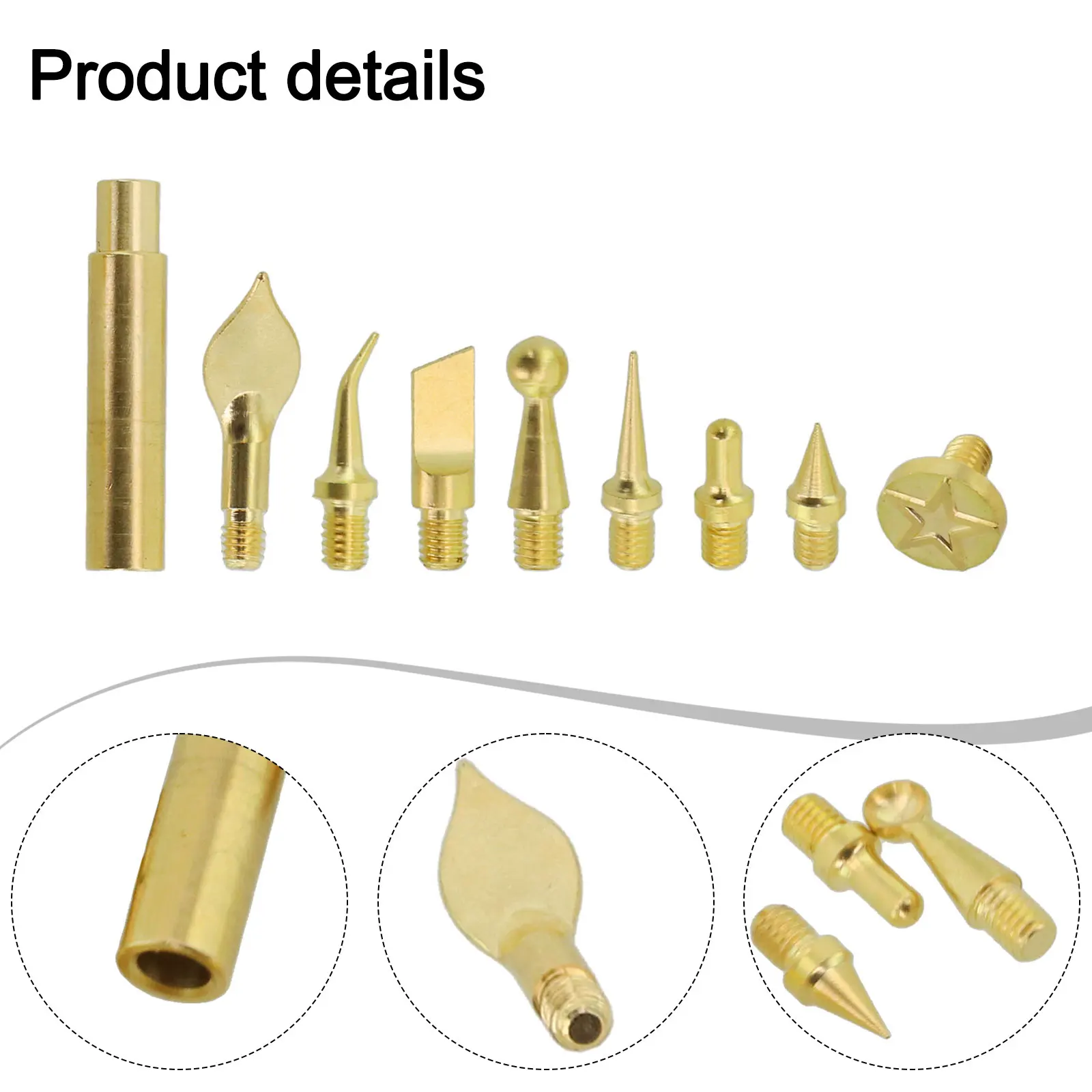 Professional Grade 8 Piece Soldering Iron Tips Kit with Adapter for Efficient Welding and Trimming Applications