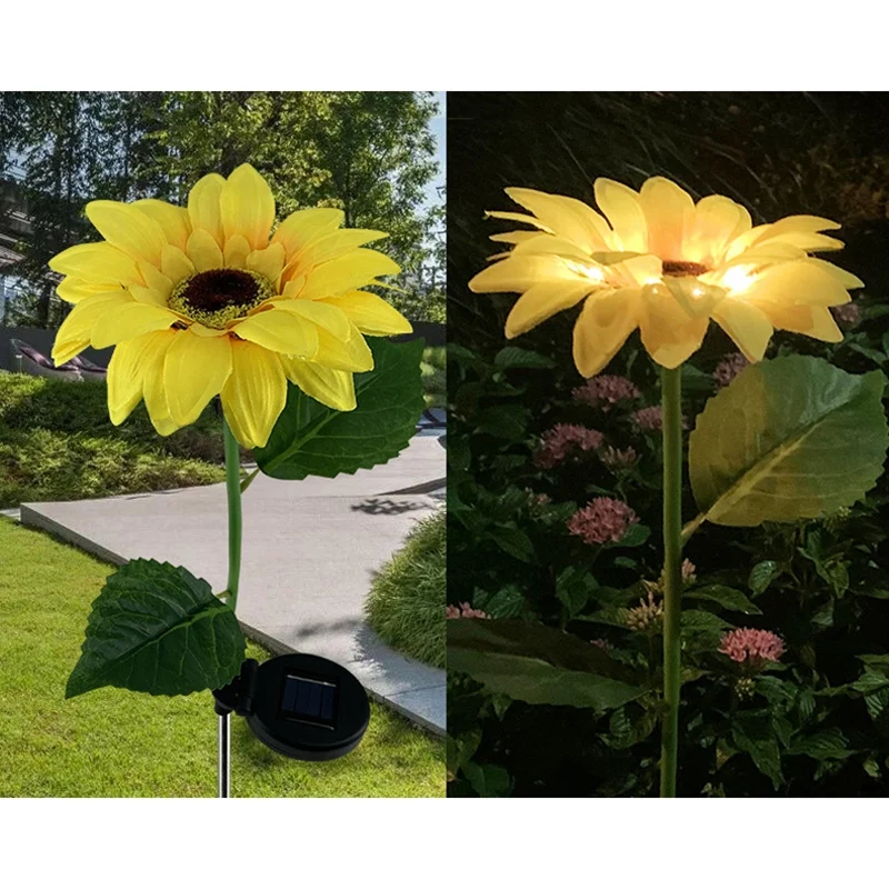 

Outdoor Sunflower Light Solar Garden Decor Yard Stake, Solar Decorative Lights For Garden,Patio,Porch,Backyard