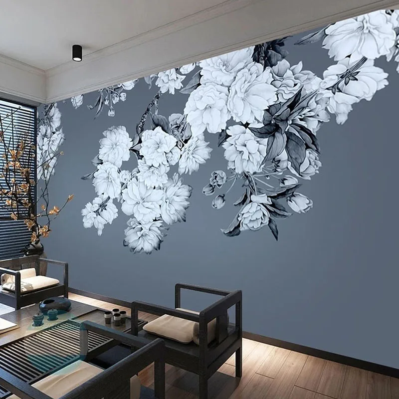 Custom Mural Wallpaper 3D Hand-painted Chinese Style Flowers And Bird Painting Living Room TV Sofa Study Classic Papel De Parede