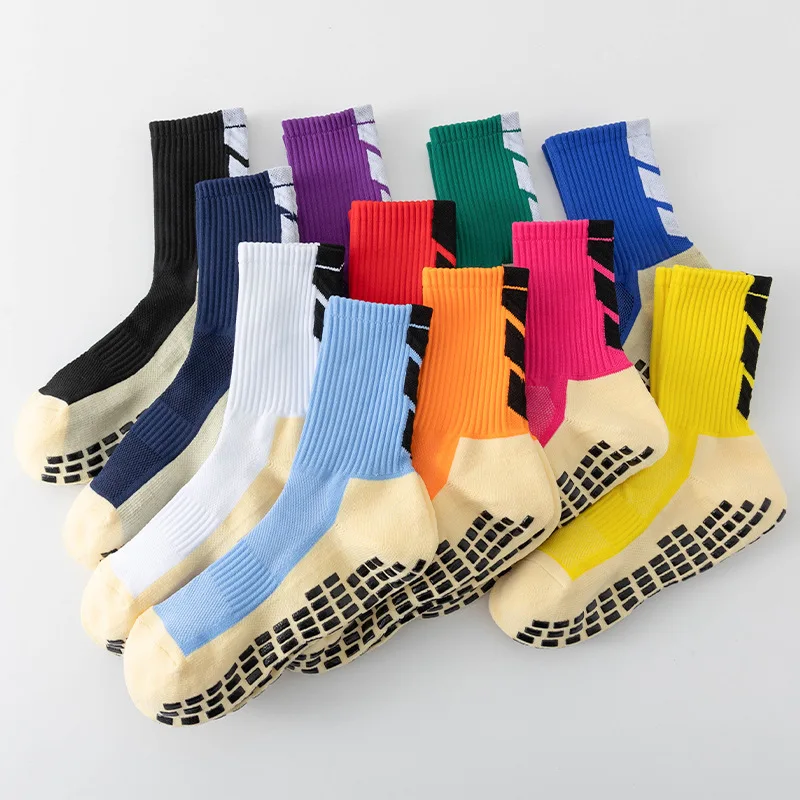 New Sports Anti Slip Soccer Socks Cotton Football Men Grip Socks calcetas antideslizantes de futbol