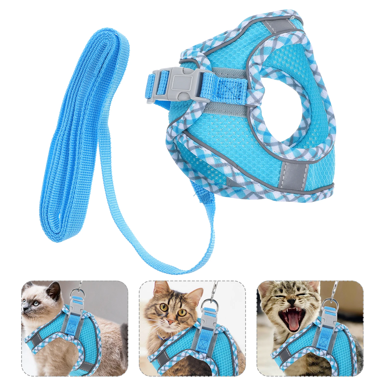 

Kitten Harness Rope Set Cat for Cats Strap Leash Polyester Pet Harnesses Small and