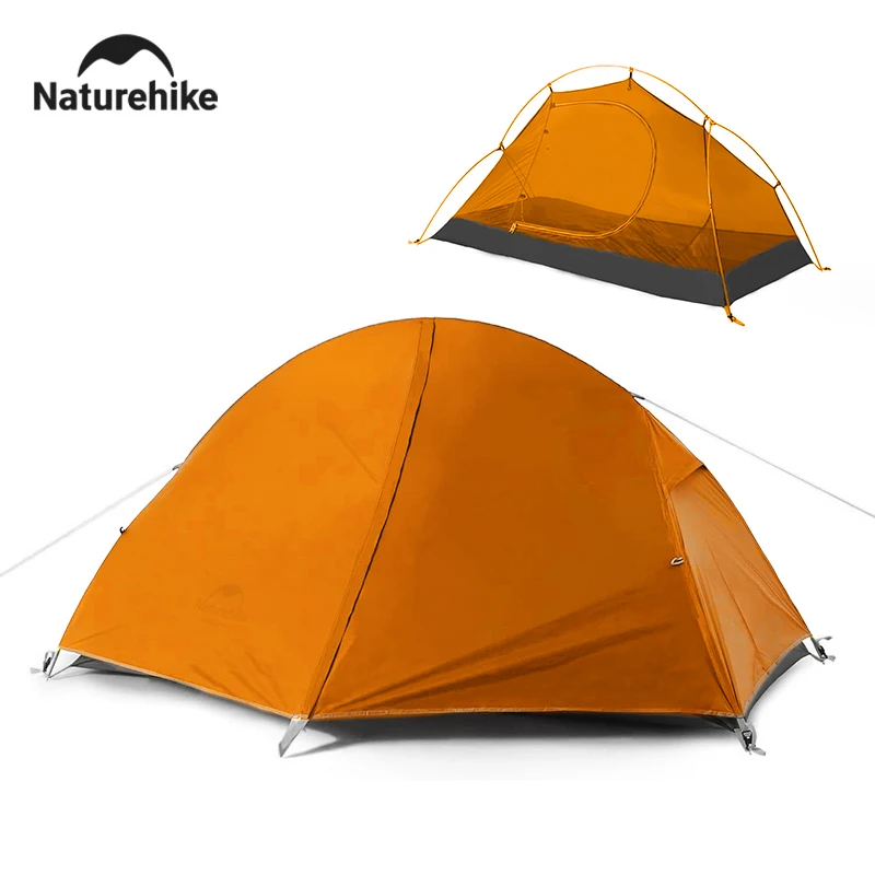 Naturehike-tienda de campaña ultraligera impermeable para una persona, carpa portátil de nailon para ciclismo, senderismo al aire libre, mochilero