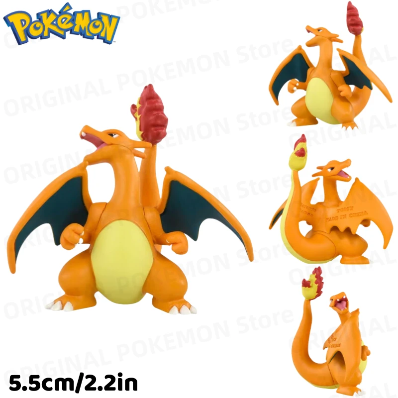 Original Takara Tomy Pokemon Figur Spielzeug Anime Mimikyu Lapras Snorlax Charizard Blastoise Eevee Action Figur PVC Modell Puppen 6
