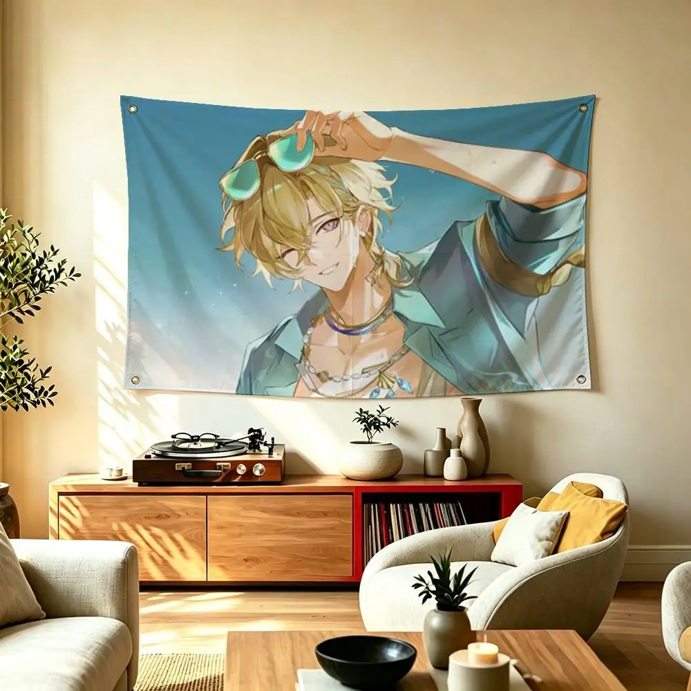 Game Honkai Star Rail Aventurine-E  Flag Suitable For Party Club Outdoor Interior Wall Decoration Banner Fans Gift