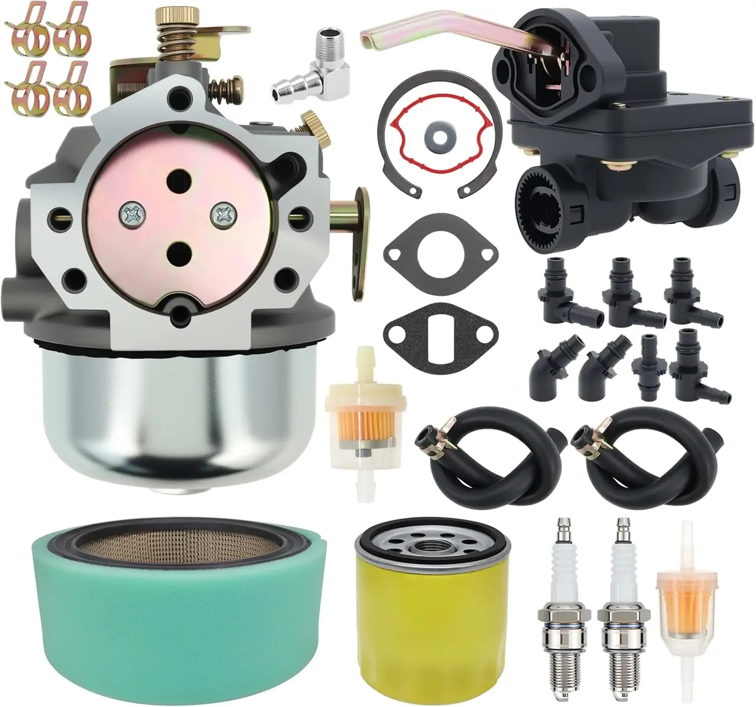 For 52-053-09 Carburetor Kit with Air Oil Filter,Fit for Kohler Magnum KT17 KT18 KT19 M18 MV18 M20 MV20 K-Twin Engines Carb Repl