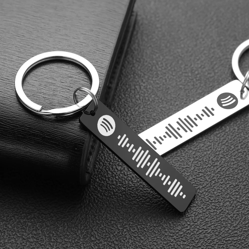 Personalisierte Spotify-Code-Schlüsselanhänger, Musik-Schlüsselanhänger, individuell anpassbare, scanbare Schlüsselanhänger mit Songnamen, bestes Geschenk für Paare, Auto, P040 – Detail 10