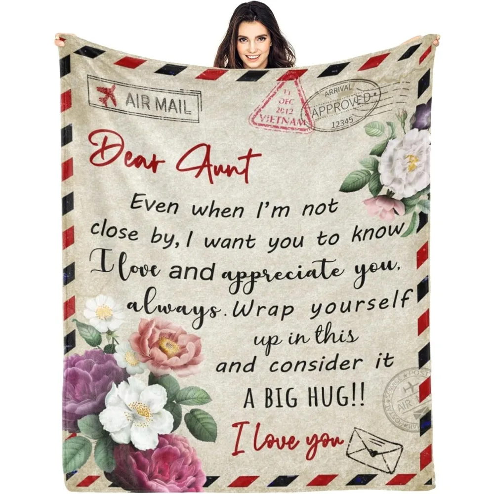 

Cozy Aunt's Throw Blanket, Ultimate Aunt Appreciation Gift, 80x60 Inches