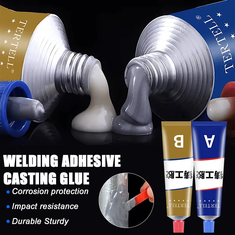 Strong Metal Repair Glue Heat Resistance AB Glue Sealant Strength Iron Cold Welding Industrial Repair Adhesive Agent Caster Glue