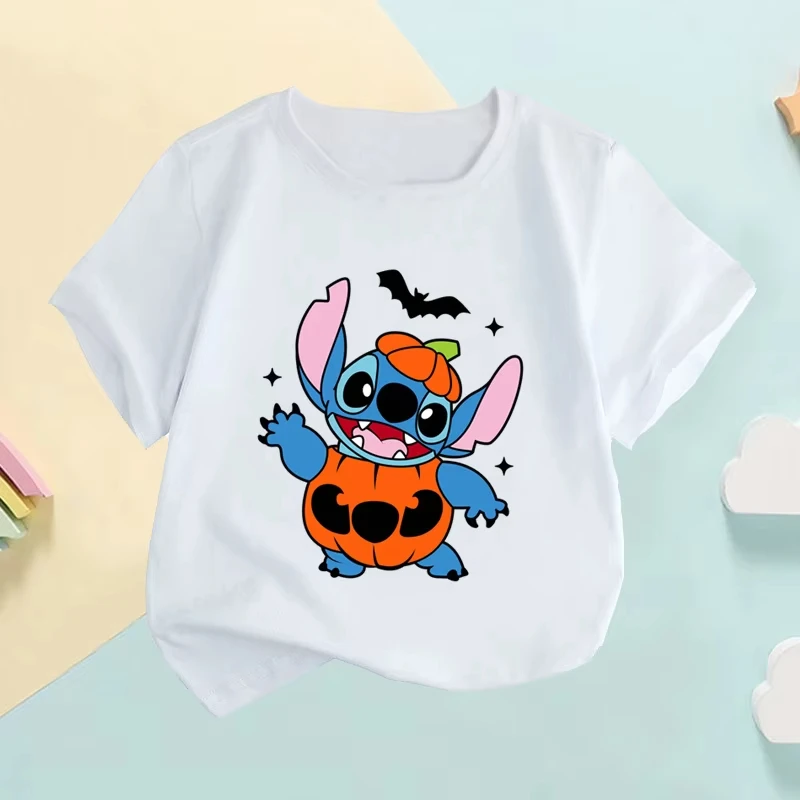 

Детская футболка с принтом тыквы для косплея на Хэллоуин, футболки с короткими рукавами для мальчиков, детская одежда, летние топы для маленьких девочек