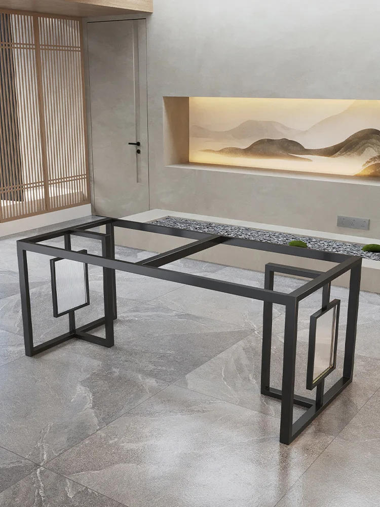 

Spot Changhong glass table leg bracket rock slab solid wood foot tea desk rack coffee base minimalist