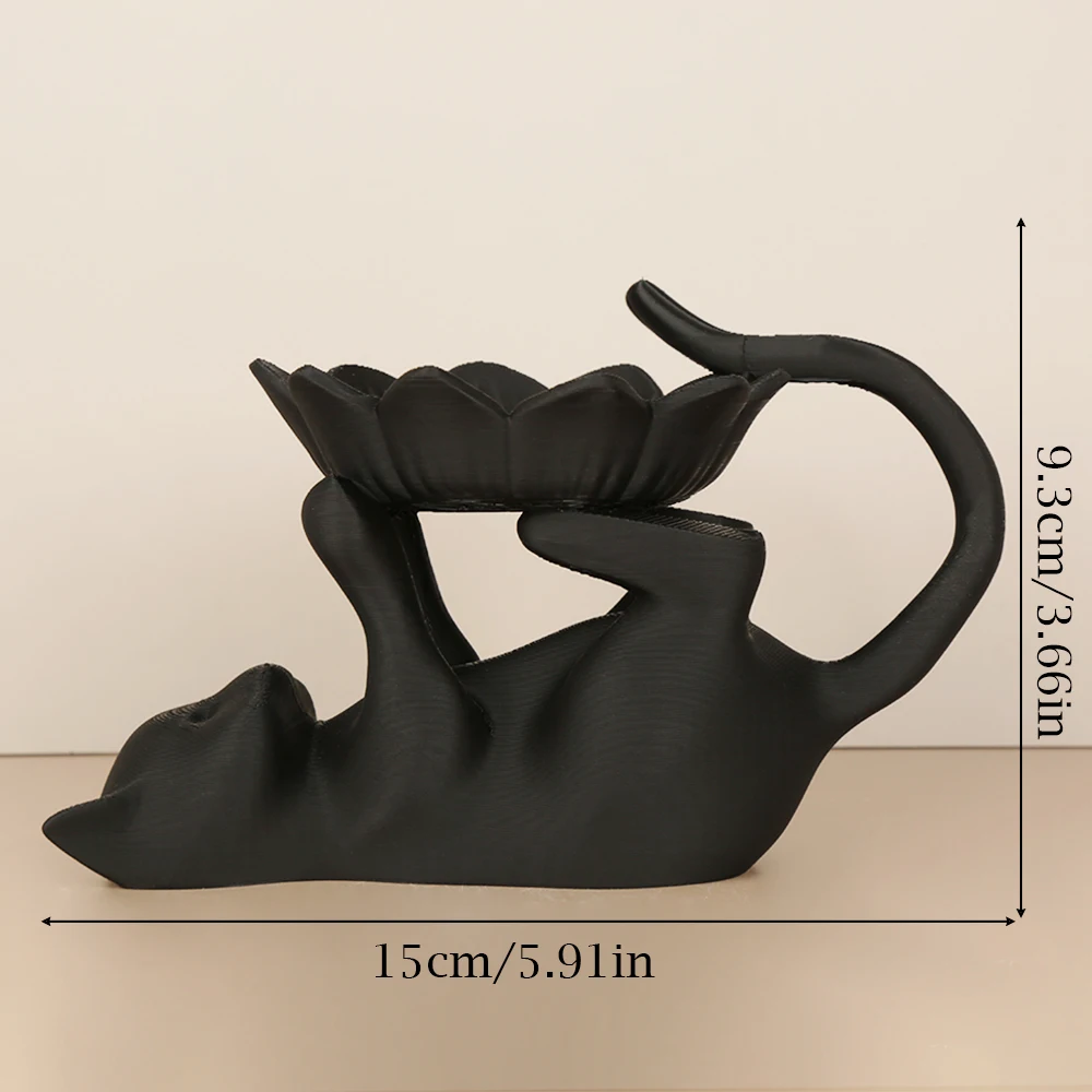 Cross-Border Dark Gothic Style Buddha Hand & Lotus Shaped Desktop Jewelry Storage Tray For Personalized Dark-Style Home Desktop