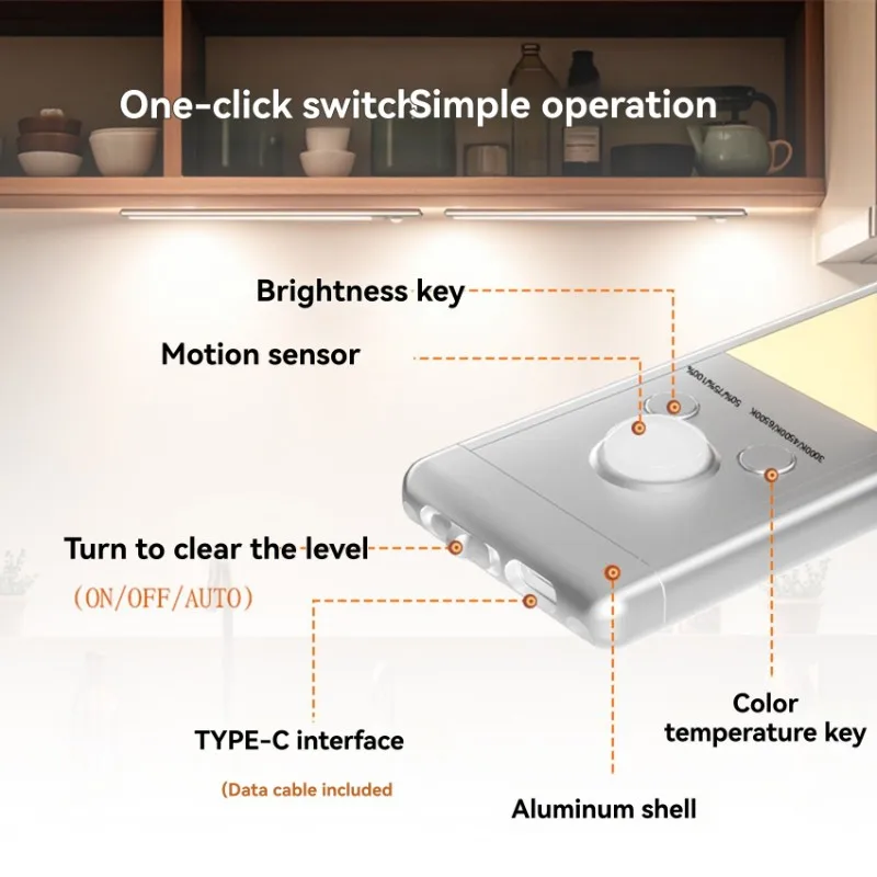bsevb-スマート-led-モーションセンサーライト-3-色ナイトライト人体検知機能付き-2200ma-30cm-寝室、キャビネット屋外用
